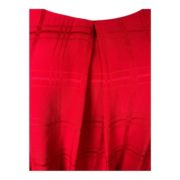 ALYX Women’s Red Long Sleeve Blouse with Stylish Criss-Cross Cutout Sleeves Sz3X - Picture 7 of 15